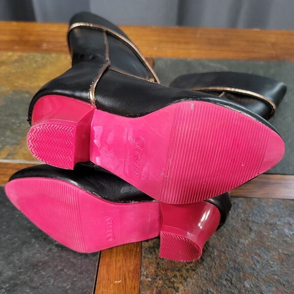 Disney Anna Costume Boots for Kids Frozen 2 Girls size 7/8 Black Zip Up Boots - Picture 6 of 7